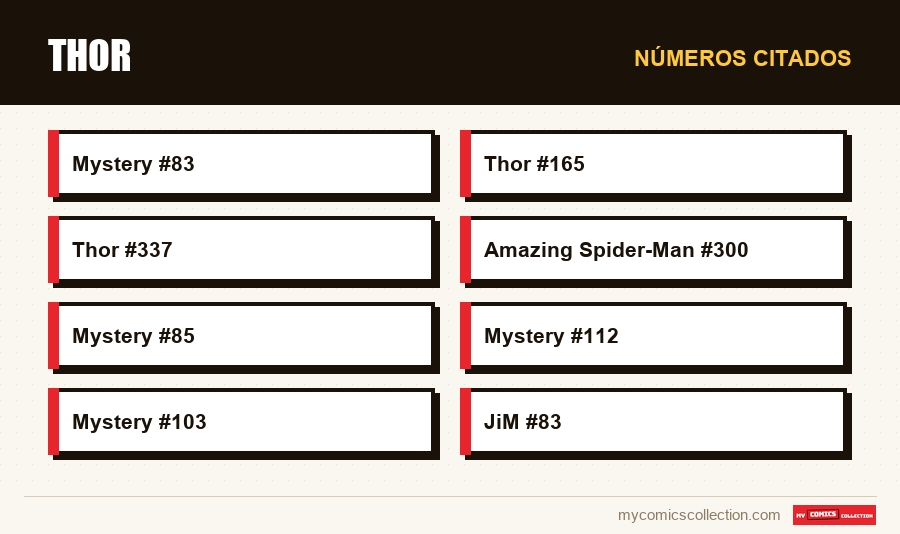 Números citados : Thor
