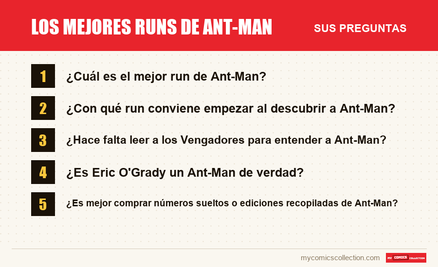 Los mejores runs de Ant-Man: las preguntas frecuentes que responde este artículo
