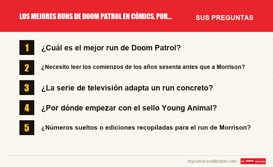 Los mejores runs de Doom Patrol en cómics, por orden: las preguntas frecuentes que responde este artículo