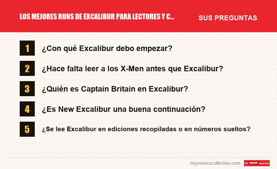 Los mejores runs de Excalibur para lectores y coleccionistas: las preguntas frecuentes que responde este artículo
