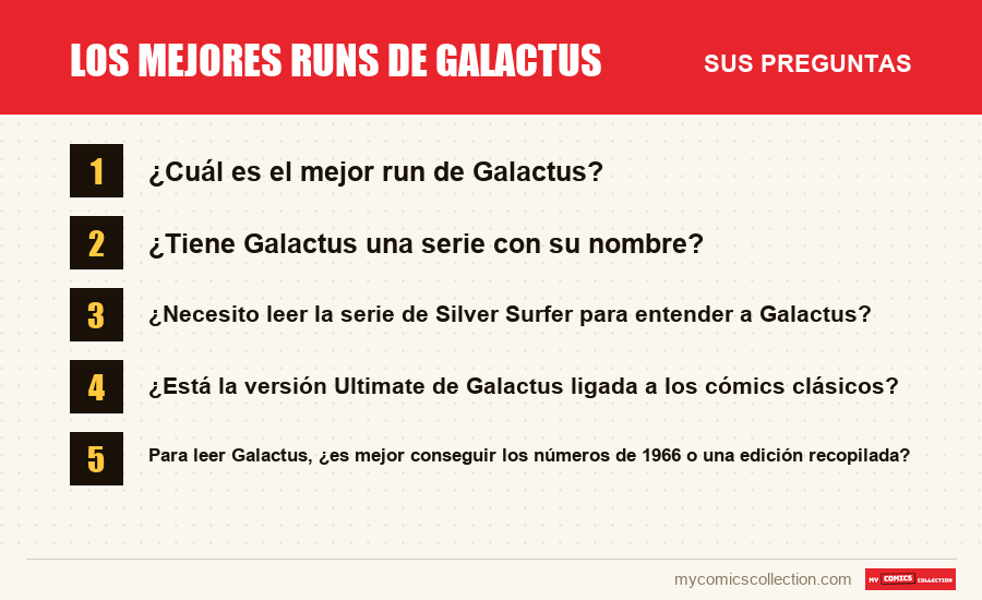 Los mejores runs de Galactus: las preguntas frecuentes que responde este artículo