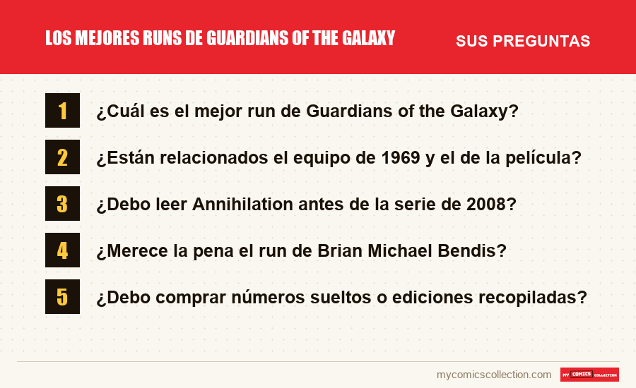 Los mejores runs de Guardians of the Galaxy: las preguntas frecuentes que responde este artículo