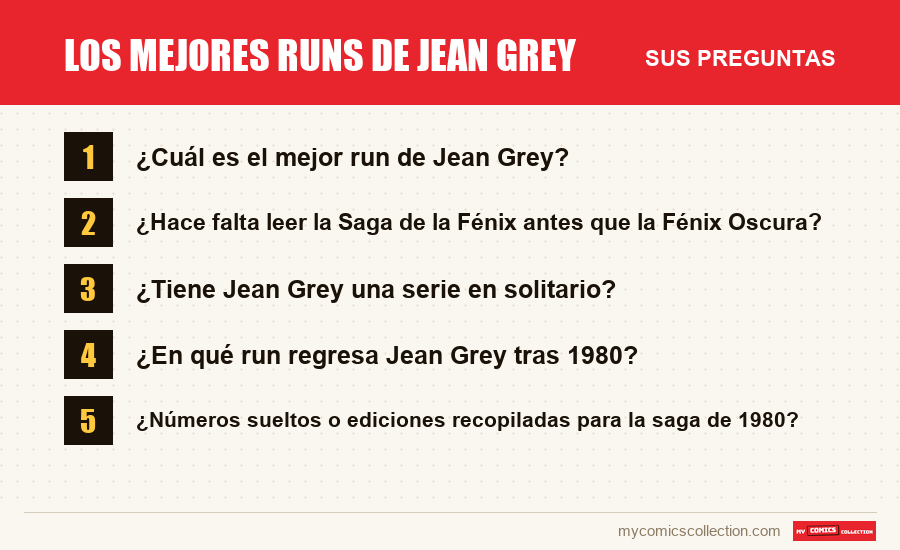 Los mejores runs de Jean Grey: las preguntas frecuentes que responde este artículo