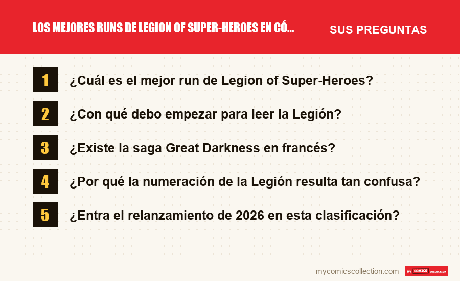 Los mejores runs de Legion of Super-Heroes en cómics, por orden: las preguntas frecuentes que responde este artículo