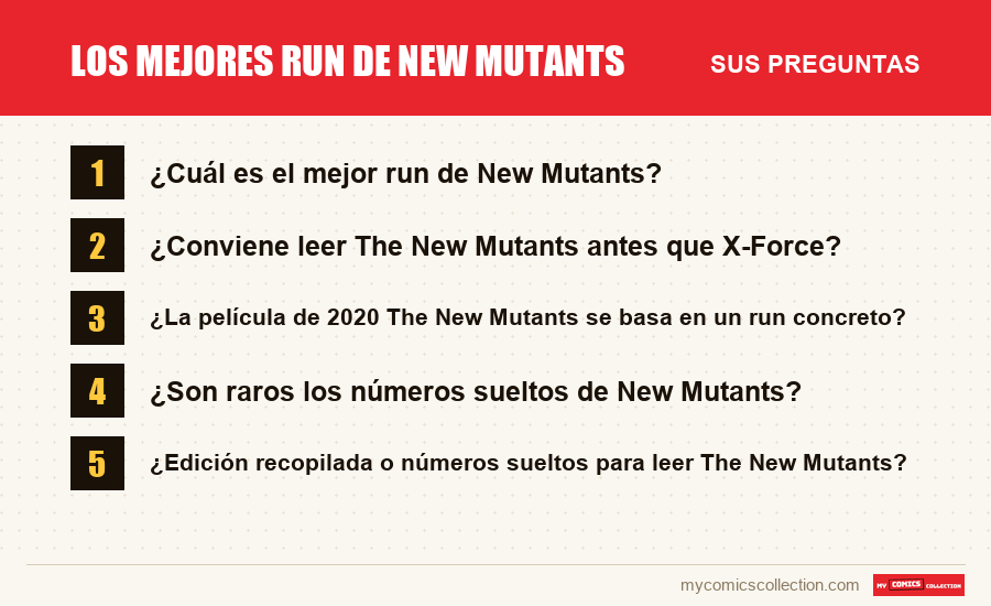 Los mejores run de New Mutants: las preguntas frecuentes que responde este artículo