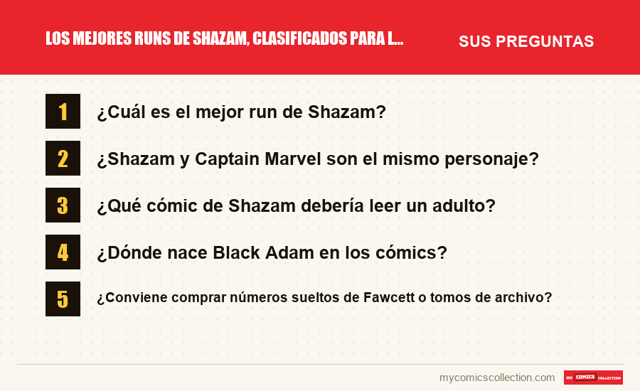 Los mejores runs de Shazam, clasificados para lectores y coleccionistas: las preguntas frecuentes que responde este artículo