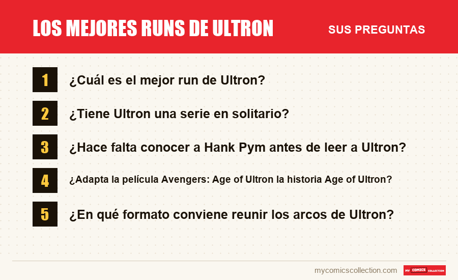 Los mejores runs de Ultron: las preguntas frecuentes que responde este artículo