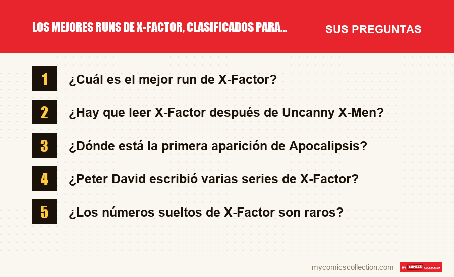 Los mejores runs de X-Factor, clasificados para lectores y coleccionistas: las preguntas frecuentes que responde este artículo