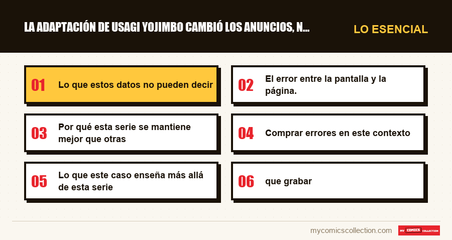 Lo esencial : La adaptación de Usagi Yojimbo cambió los anuncios, no los p