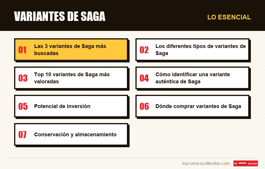 Lo esencial : Variantes de Saga
