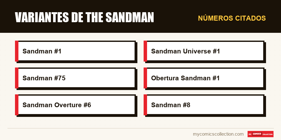 Números citados : Variantes de The Sandman