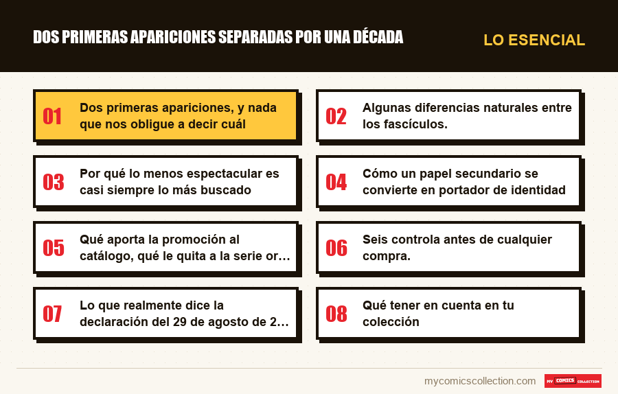 Lo esencial : Dos primeras apariciones separadas por una década