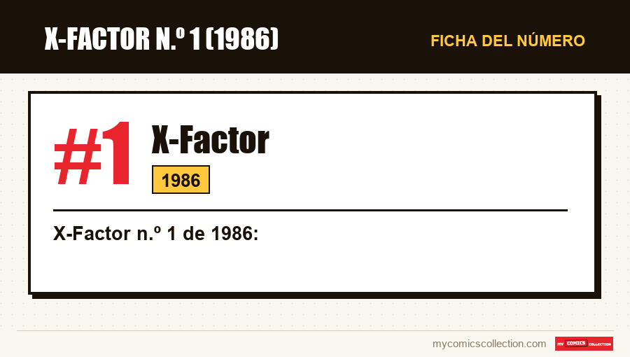 Ficha de X-Factor #1: número, año y por qué es un número clave