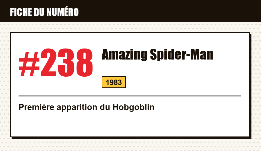 Carte d'identité : Amazing Spider-Man #238 (1983) : le premier Hobgoblin