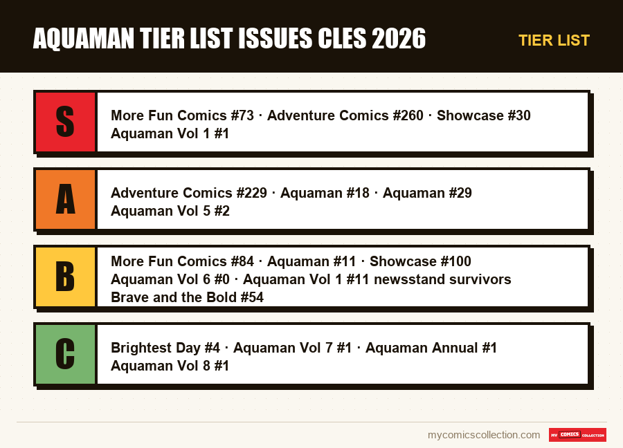 Tier list : aquaman tier list issues cles 2026