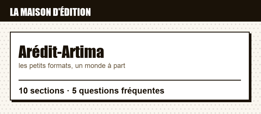 Repère sur Arédit-Artima : rubrique éditeur, contenu de l'article