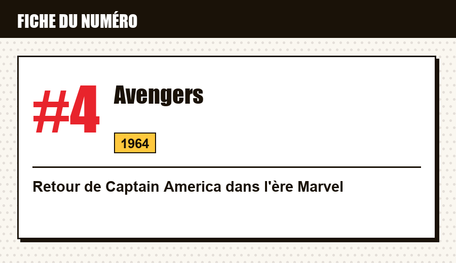 Carte d'identité : Avengers #4 (1964) : le retour de Captain America