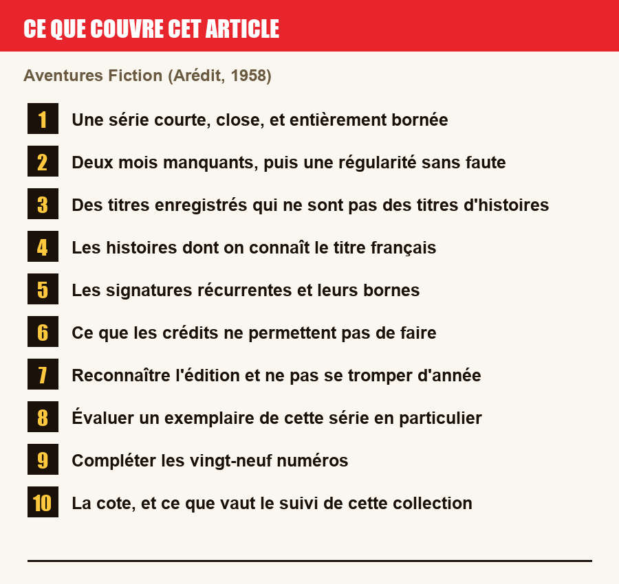 Plan de l'article section par section, de la présentation générale jusqu'aux pièges à l'achat
