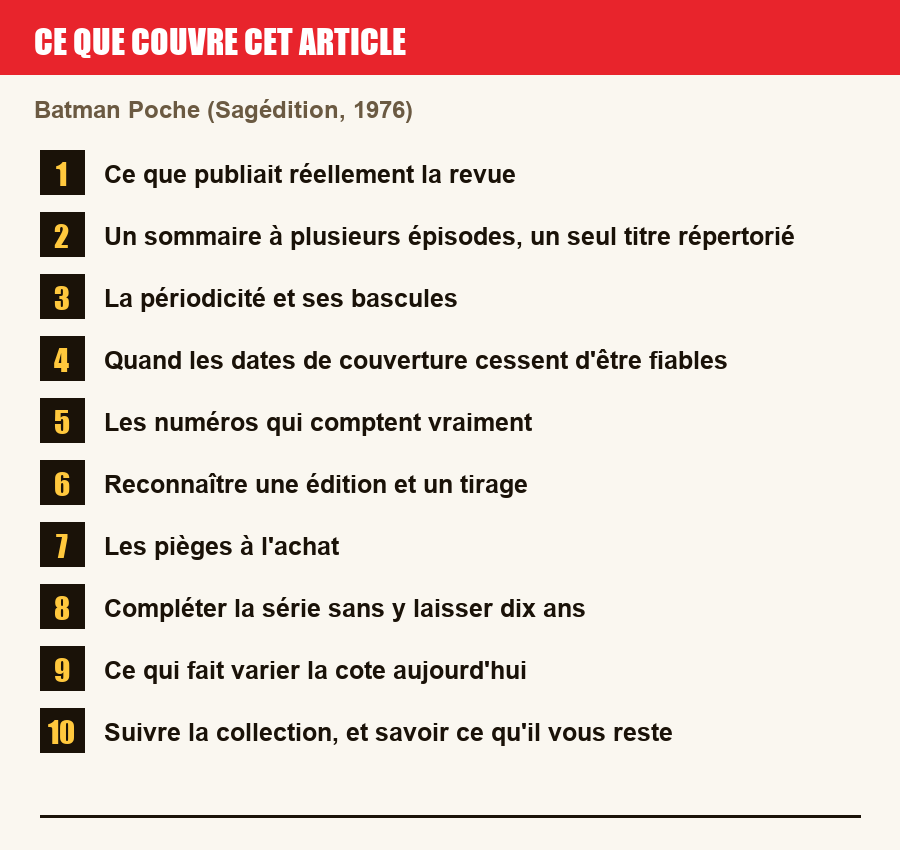 Plan de l'article section par section, de la présentation générale jusqu'aux pièges à l'achat
