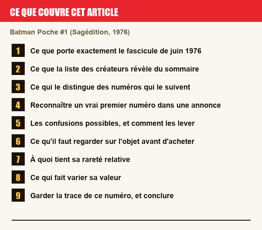 Plan de l'article section par section, de la présentation générale jusqu'aux pièges à l'achat