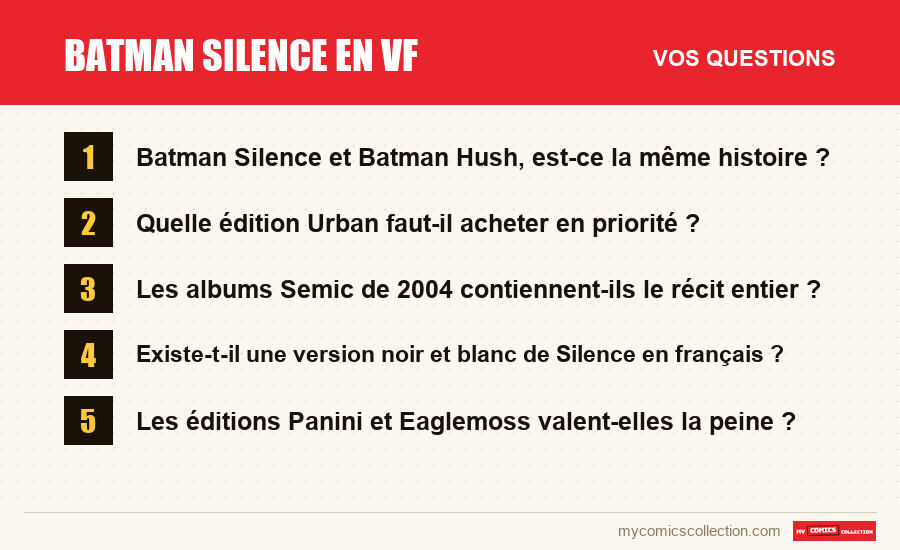 Batman Silence en VF : les questions fréquentes auxquelles répond cet article