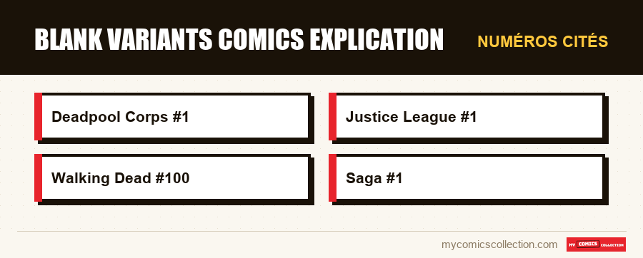 Numéros cités : blank variants comics explication