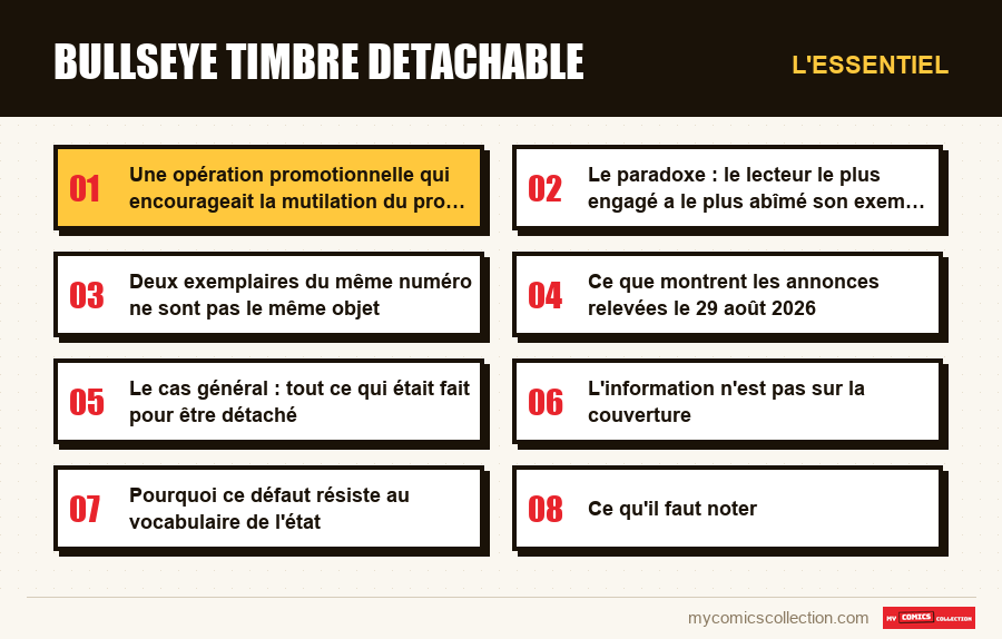 L'essentiel : bullseye timbre detachable