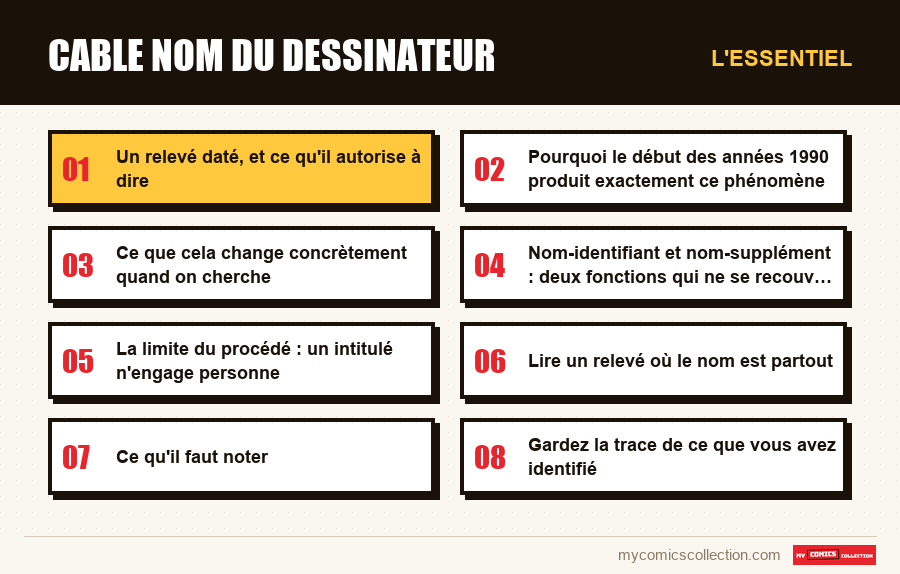 L'essentiel : cable nom du dessinateur