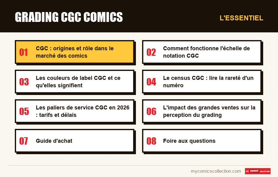 L'essentiel : Grading CGC comics