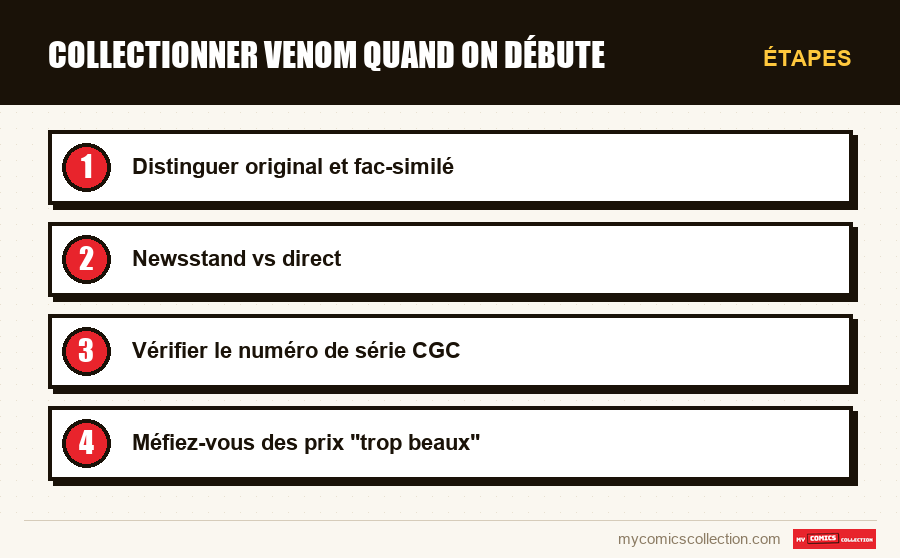 Étapes : Collectionner Venom quand on débute