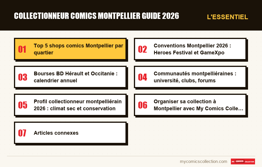 L'essentiel : collectionneur comics montpellier guide 2026
