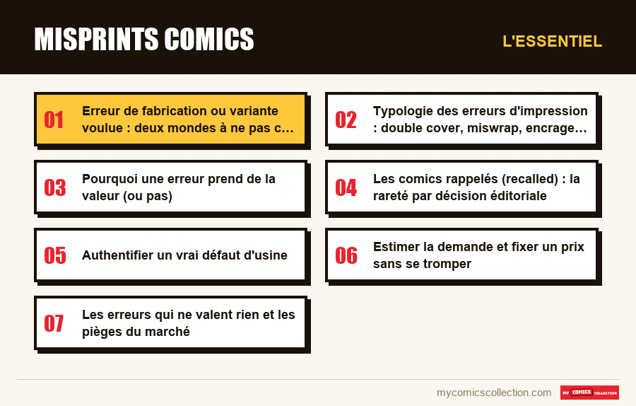 L'essentiel : Misprints comics