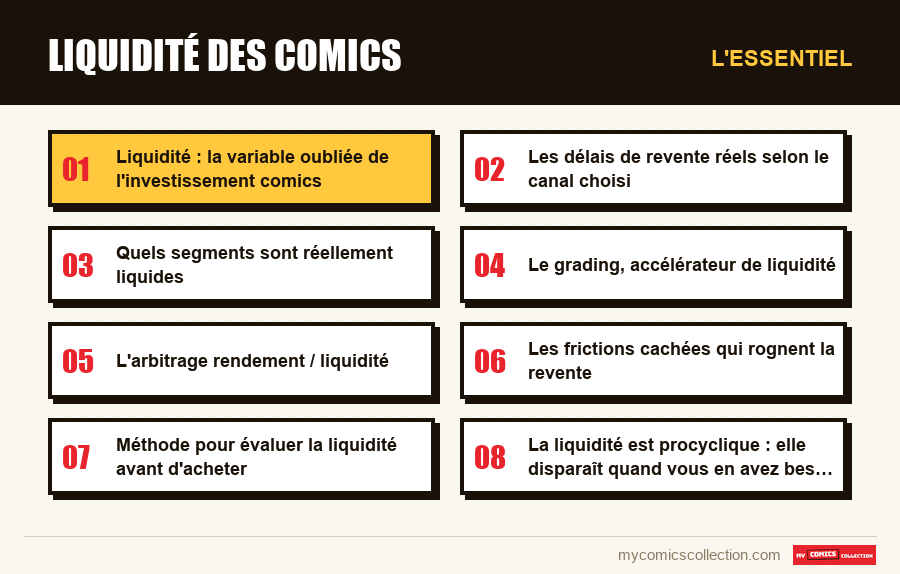 L'essentiel : Liquidité des comics