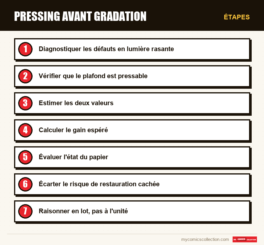 Étapes : Pressing avant gradation