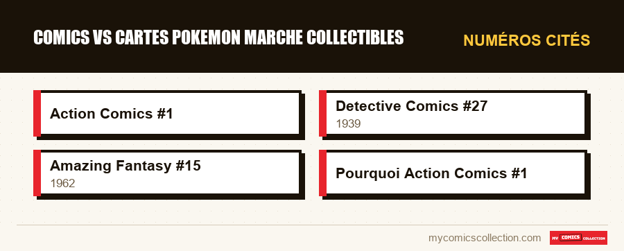 Numéros cités : comics vs cartes pokemon marche collectibles