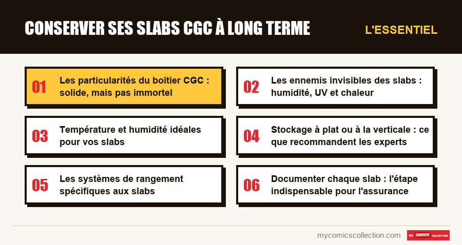 L'essentiel : Conserver ses slabs CGC à long terme