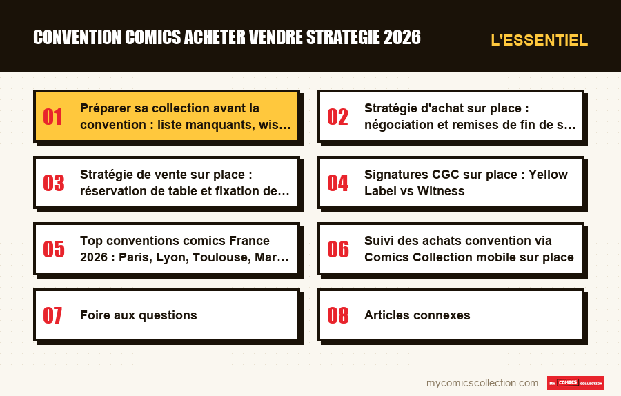 L'essentiel : convention comics acheter vendre strategie 2026