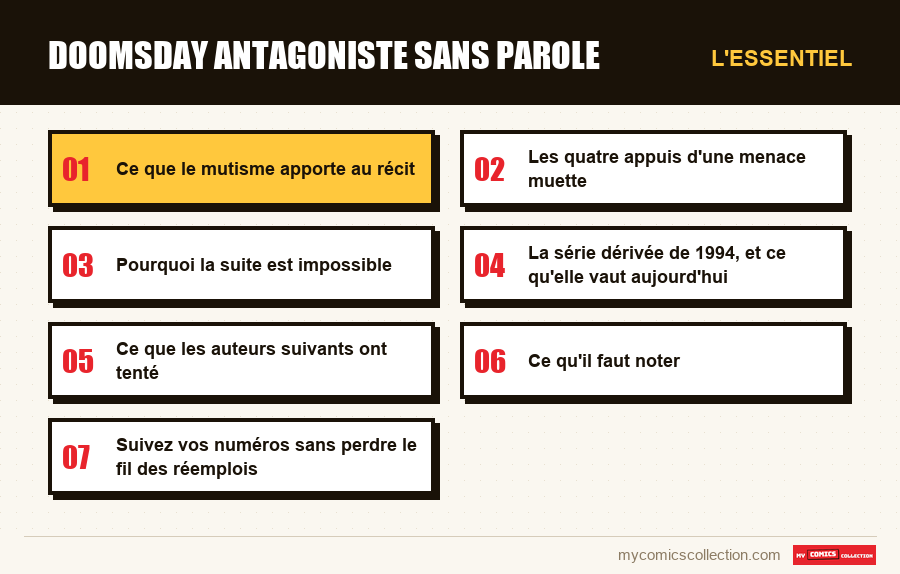 L'essentiel : doomsday antagoniste sans parole