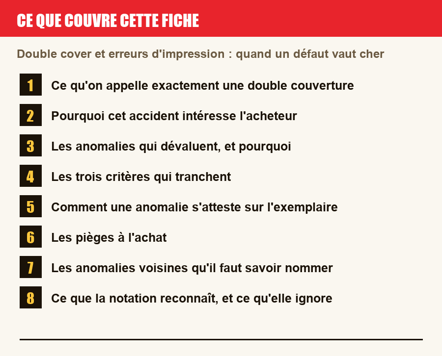 Les sections de cette fiche, de la description du numéro aux pièges à l'achat