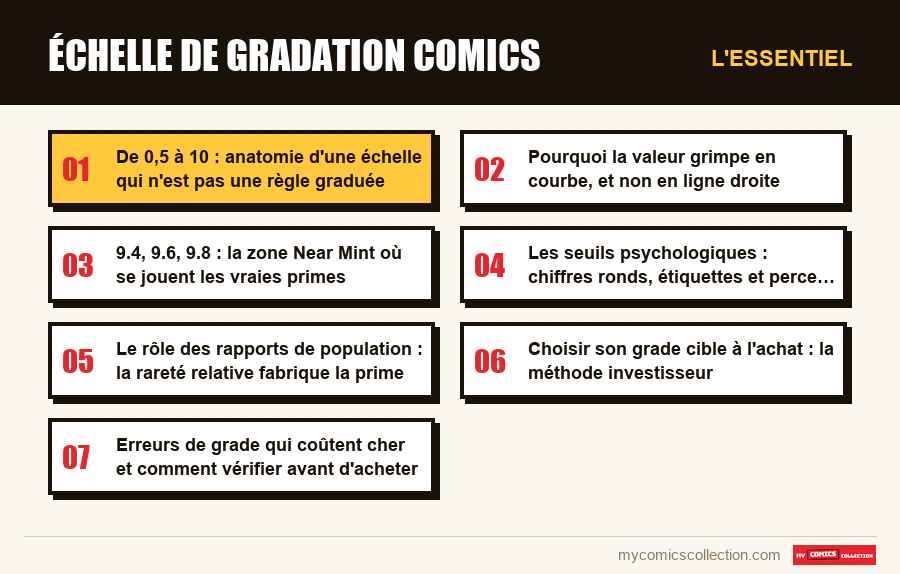 L'essentiel : Échelle de gradation comics