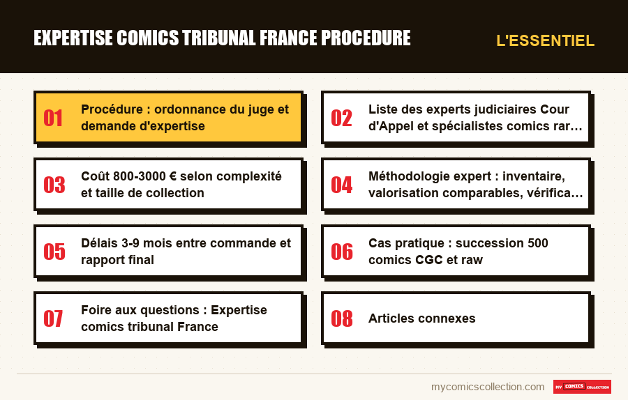 L'essentiel : expertise comics tribunal france procedure