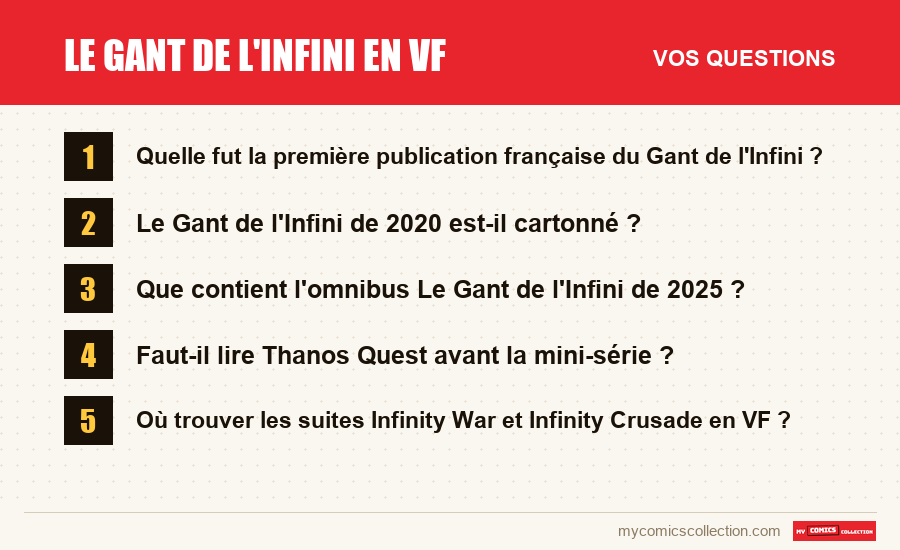 Le Gant de l'Infini en VF : les questions fréquentes auxquelles répond cet article