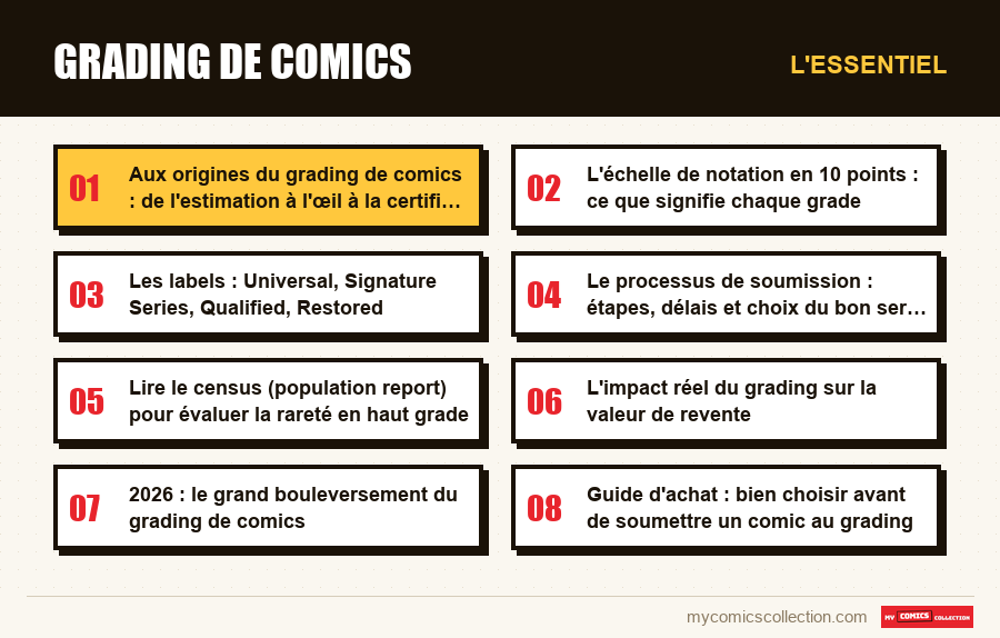 L'essentiel : Grading de comics