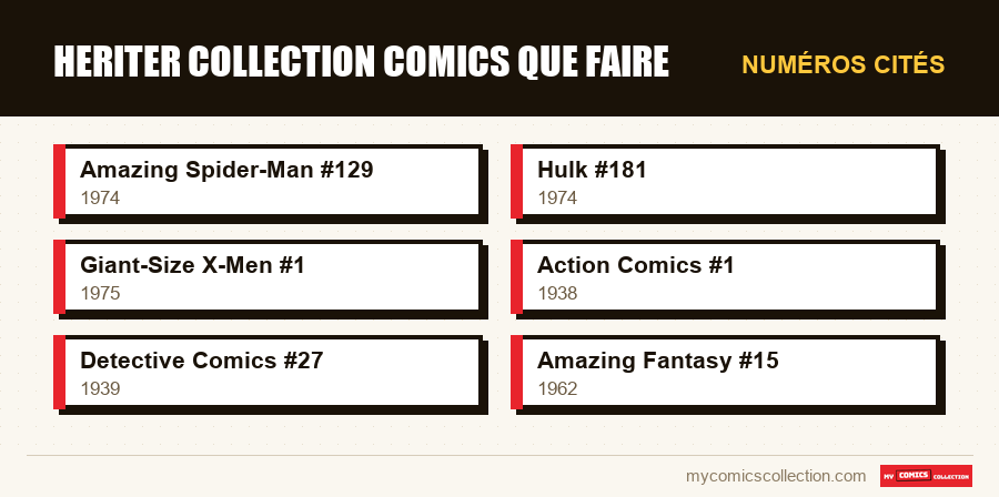Numéros cités : heriter collection comics que faire