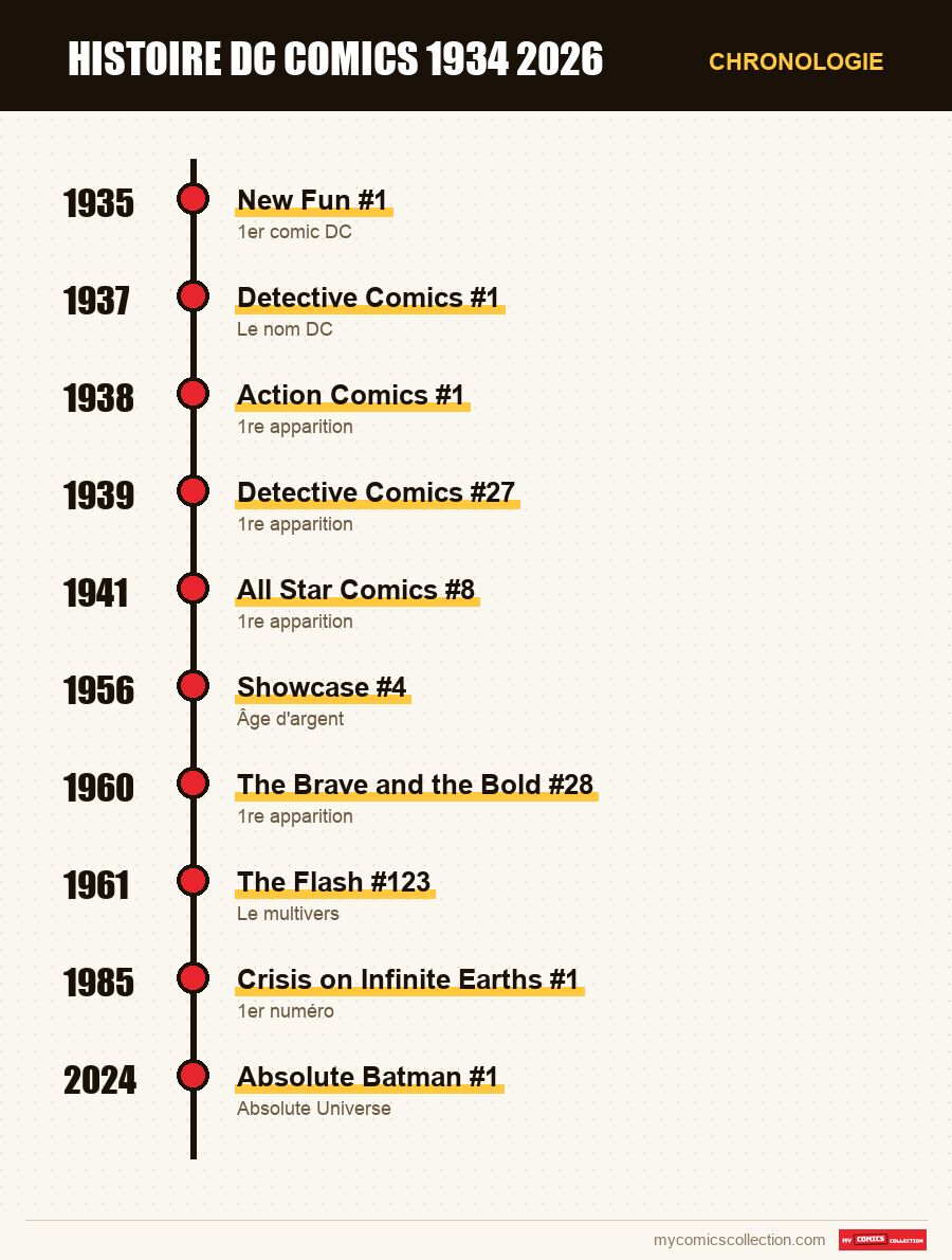 Chronologie des numéros et séries de DC Comics