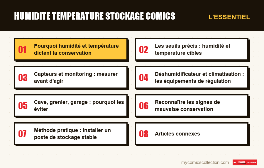 L'essentiel : humidite temperature stockage comics