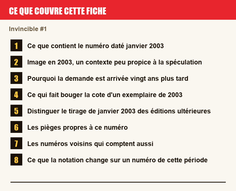 Les sections de cette fiche, de la description du numéro aux pièges à l'achat