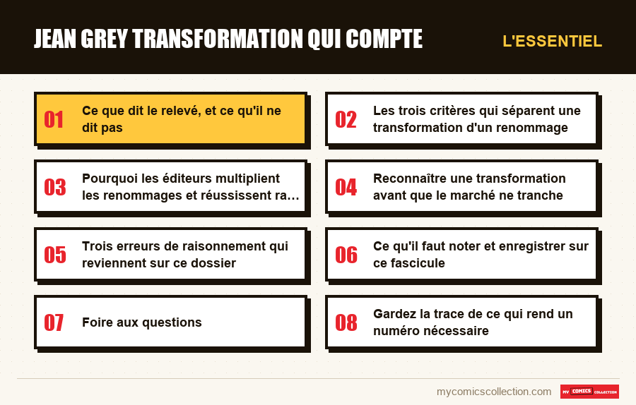 L'essentiel : jean grey transformation qui compte
