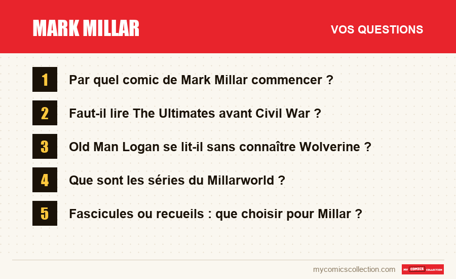 Les questions fréquentes sur Mark Millar auxquelles répond cet article