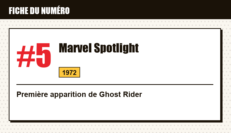 Carte d'identité : Marvel Spotlight #5 (1972) : la première apparition de Ghost Rider
